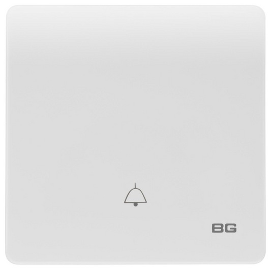 British General BG Neo Slimline Edge to Edge 1 Gang Door Bell Push Switch (PCWH14E)