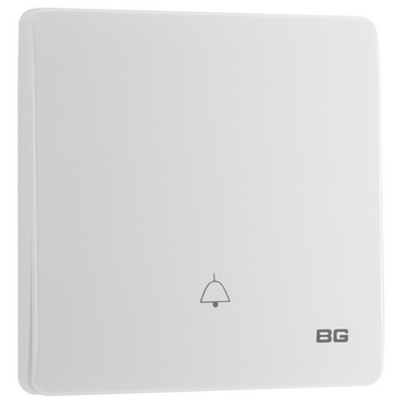 British General BG Neo Slimline Edge to Edge 1 Gang Door Bell Push Switch (PCWH14E)