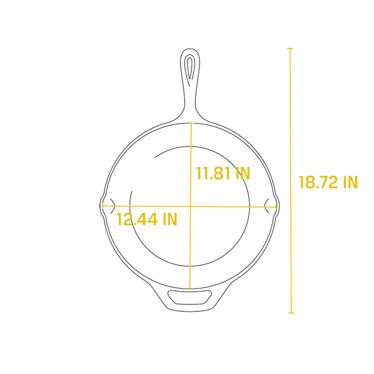 Lodge Chef Collection 12 Inch Cast Iron Skillet (LC12SKINT)