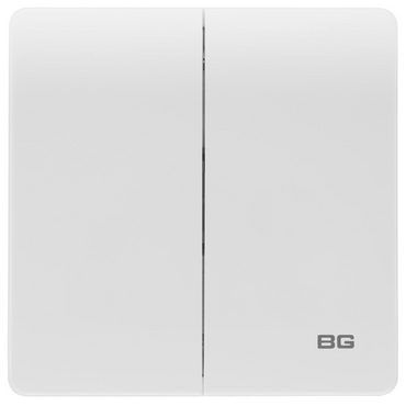 British General BG Neo Slimline Edge to Edge 2 Gang 2-Way Switch (PCWH42E)