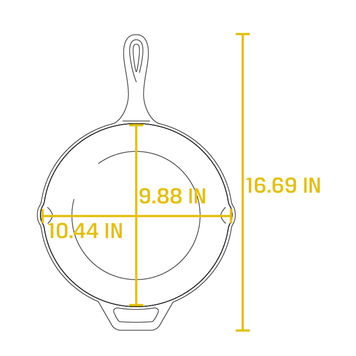 Lodge Chef Collection 10" Cast Iron Skillet (LC10SKINT)