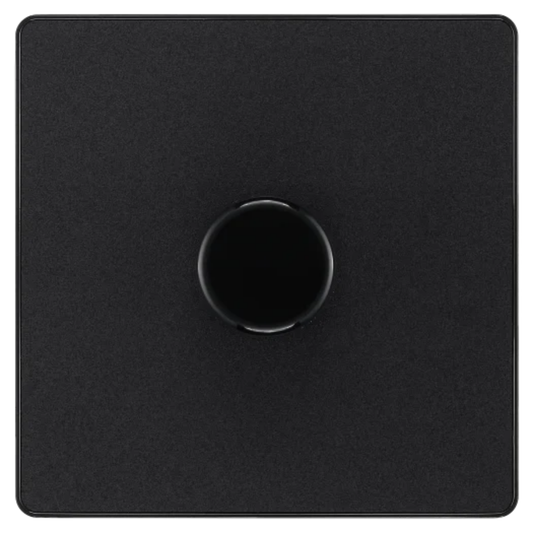 British General Evolve Matt Black 2 Way 200W Single Dimmer Switch (PCDMB81B)