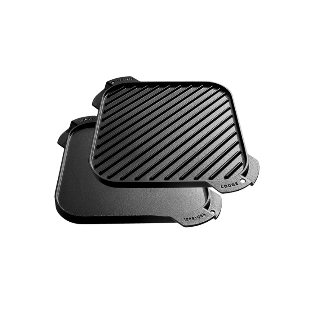Lodge 26.6 cm Seasoned Cast Iron Reversible Grill/Griddle (LSRG3)
