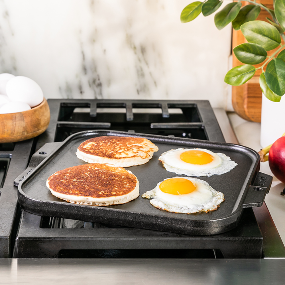 Lodge 26.6 cm Seasoned Cast Iron Reversible Grill/Griddle (LSRG3)