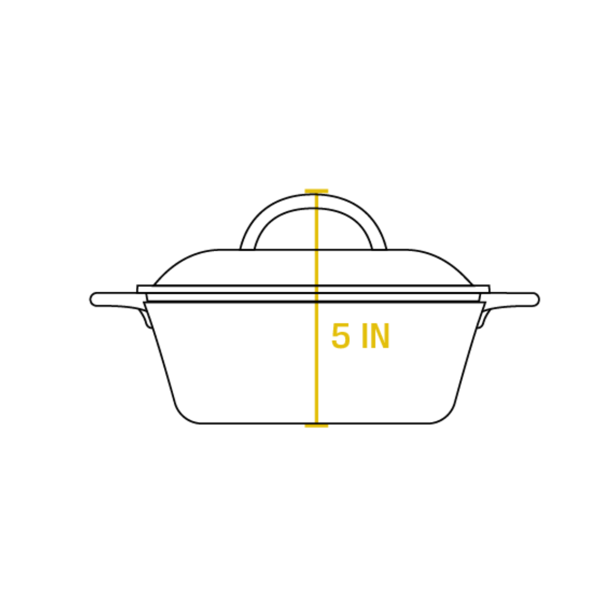 Lodge 20.3cm 2 Quart Seasoned Cast Iron Dutch Oven (L2SP3)
