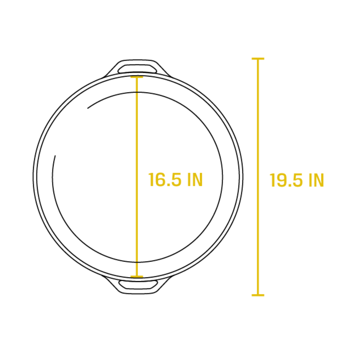 Lodge 43.1cm Seasoned Cast Iron Dual Handle Pan (L17SK3)