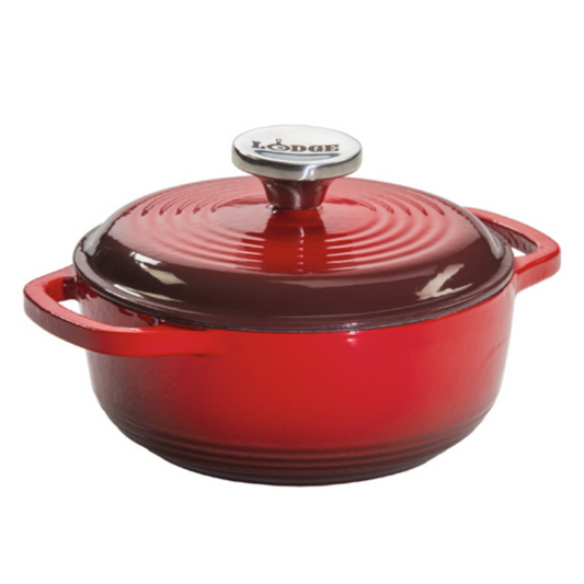 Lodge 1.5 Quart Red Enameled Cast Iron Dutch Oven (EC1D43)