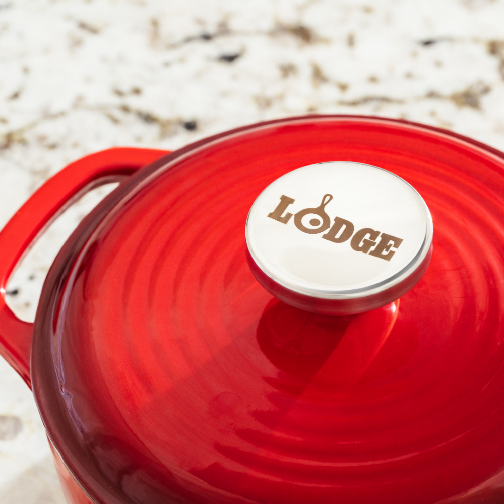 Lodge 1.5 Quart Red Enameled Cast Iron Dutch Oven (EC1D43)