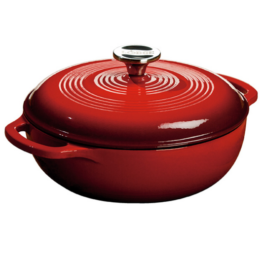Lodge Red Enameled Cast Iron Dutch Oven 3QT (EC3D43)