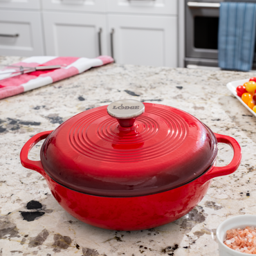 Lodge Red Enameled Cast Iron Dutch Oven 3QT (EC3D43)