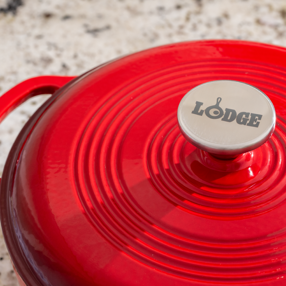 Lodge Red Enameled Cast Iron Dutch Oven 3QT (EC3D43)