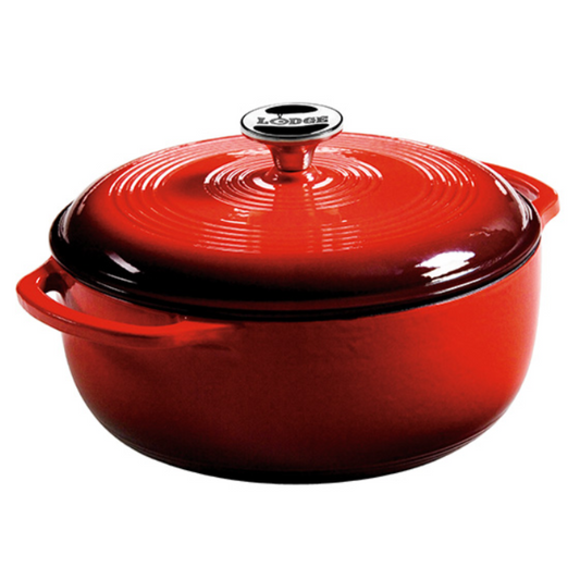 Lodge Cast Iron 4.5 Quart Red Enameled Cast Iron (EC4D43)