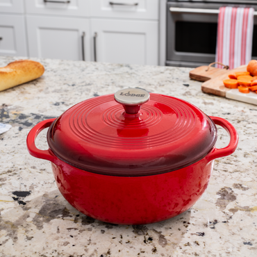 Lodge Cast Iron 4.5 Quart Red Enameled Cast Iron (EC4D43)