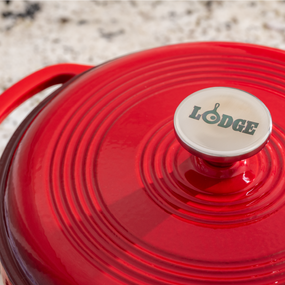 Lodge Cast Iron 4.5 Quart Red Enameled Cast Iron (EC4D43)