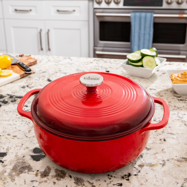 Lodge Cast Iron 6 Quart Enameled Cast Iron Dutch Oven (EC6D)