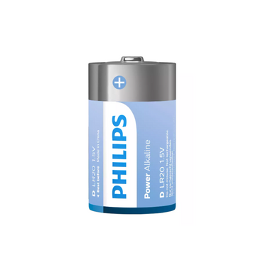 Philips Blister Pack 2xD Power Alkaline Battery Bundle 3 Packs (LR20P2B/40)