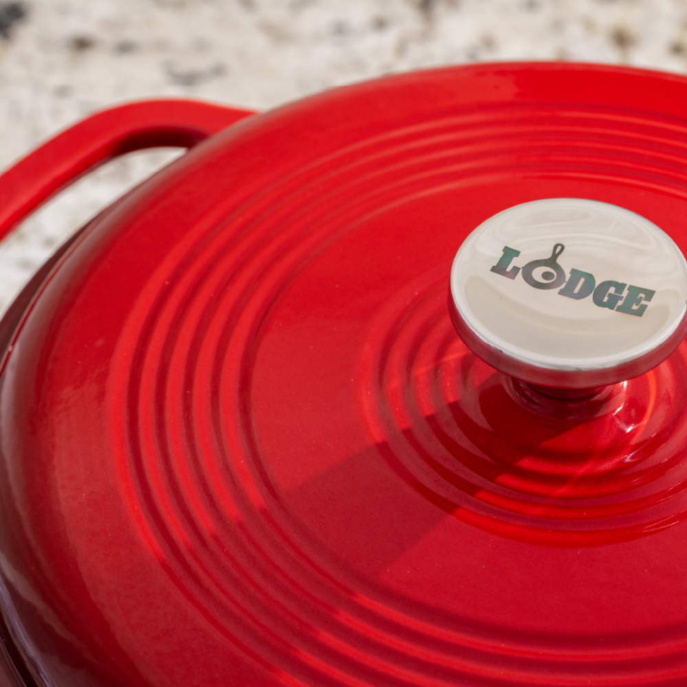 Lodge Cast Iron 6 Quart Enameled Cast Iron Dutch Oven (EC6D)