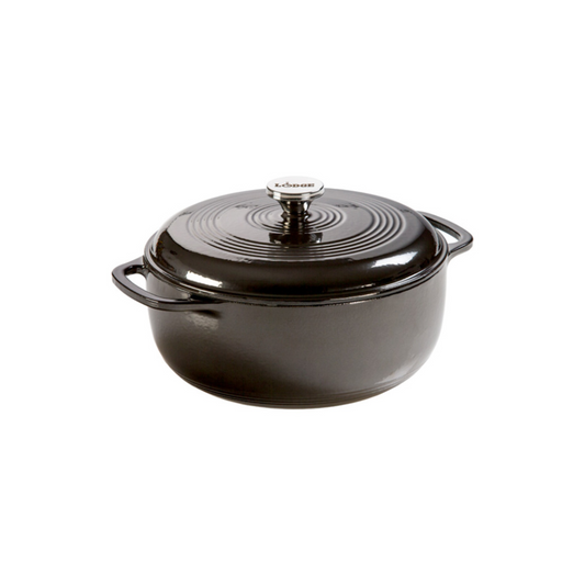Lodge Cast Iron 6 Quart Enameled Cast Iron Dutch Oven (EC6D)