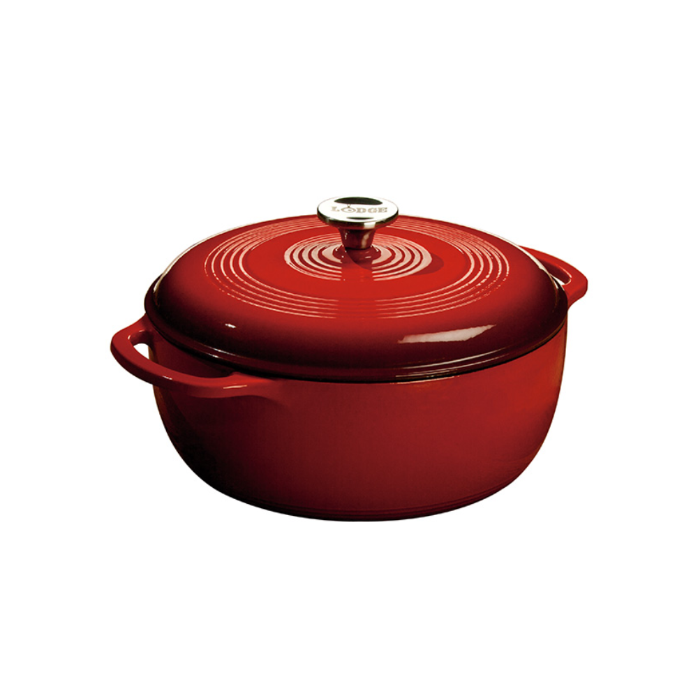 Lodge Cast Iron 6 Quart Enameled Cast Iron Dutch Oven (EC6D)