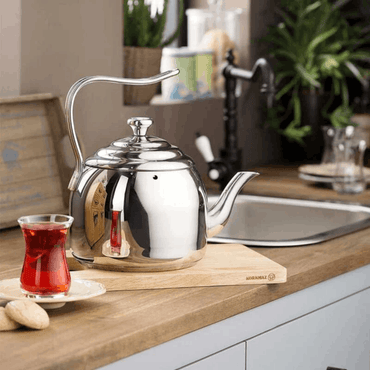 Korkmaz Droppa Stainless Steel 2.7ℓ Teapot (A054)