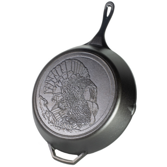 Lodge Wildlife Series™ 33.6 cm Seasoned Cast Iron Turkey Skillet (L12SKWLTKY)