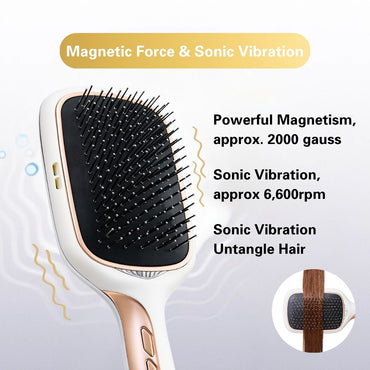 Koizumi Ion Balance Hair Brush | Sonic Vibration | Anti-Static | USB-C Rechargeable (KBE-G520)