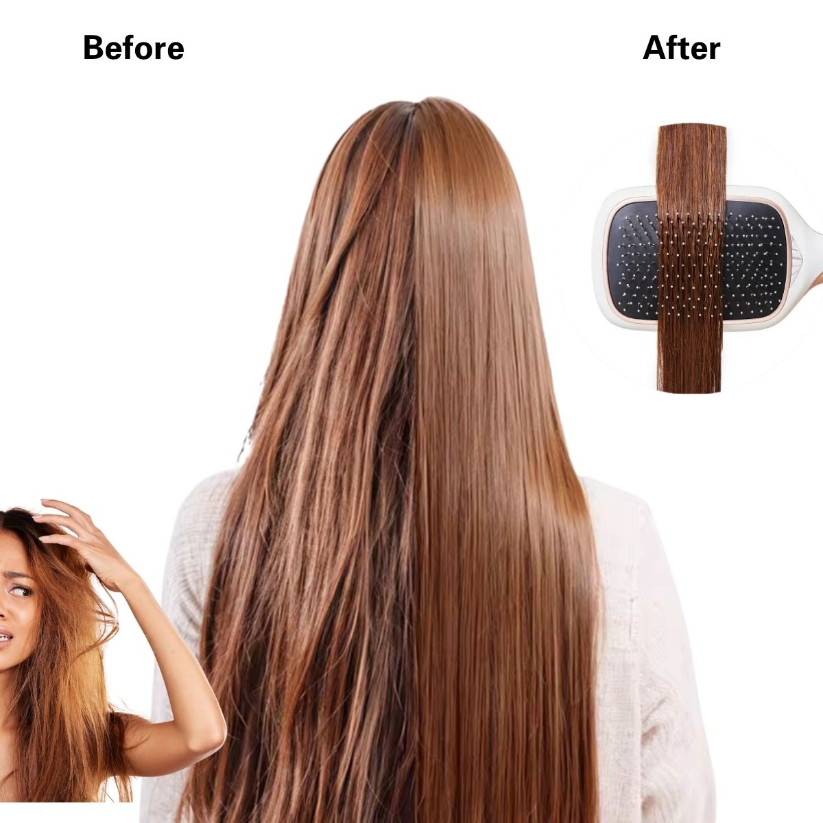 Koizumi Ion Balance Hair Brush | Sonic Vibration | Anti-Static | USB-C Rechargeable (KBE-G520)