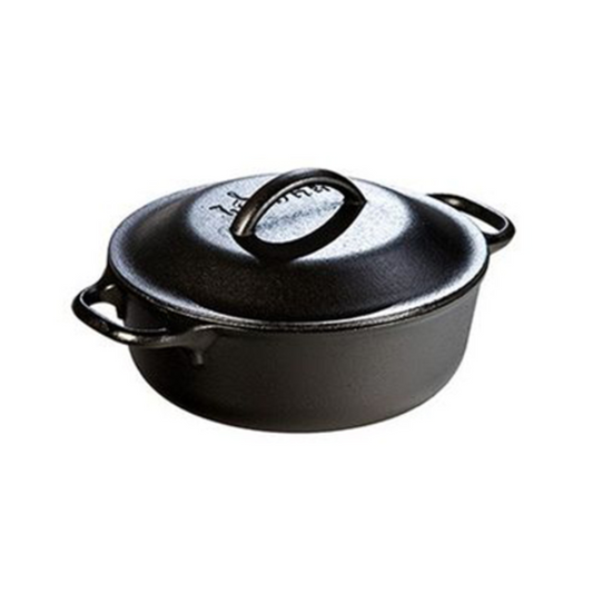 Lodge 16.5cm Seasoned Cast Iron Dutch Oven (L1SP3)