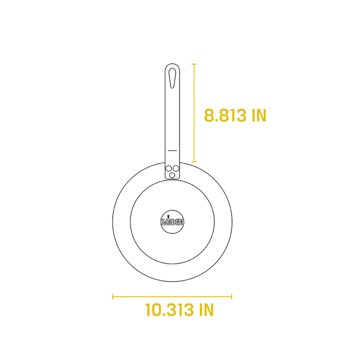 Lodge 10 Inch Seasoned Carbon Steel Skillet Lightweight, Durable, Pre-Seasoned, Perfect for Searing & Frying (CRS10)