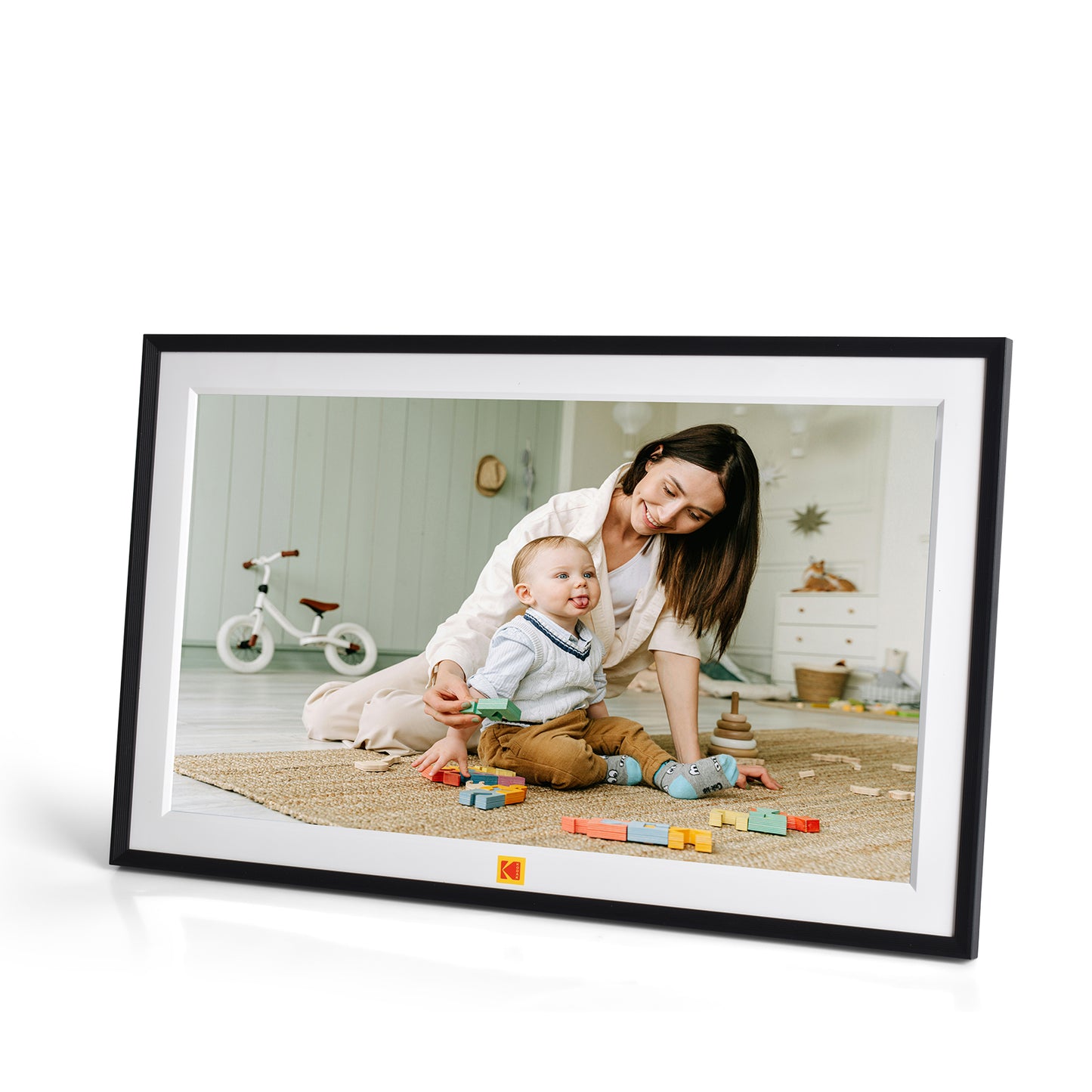 Kodak 15.6" Smart Digital Photo Frame Wooden Frame Design USB-C Safety Mark Certified (RCF-1561P)