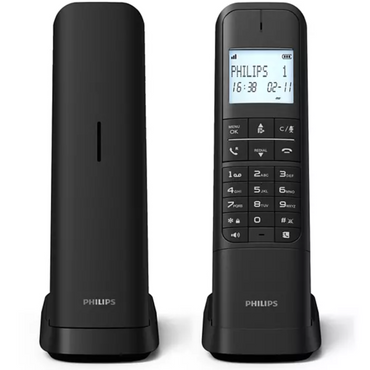 Philips Cordless Phone with Handsfree Speaker – Duo Handsets, 14-Hour Talk Time on One Charge (M4702B/90)