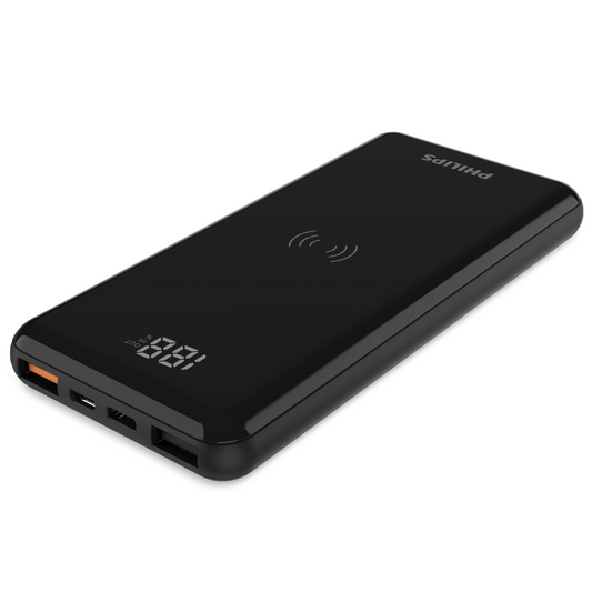Philips Wireless Powerbank 10,000 mAh Numeric Power Display Quick Charge 3.0 15W Wireless Charging  (DLP9520C/00)