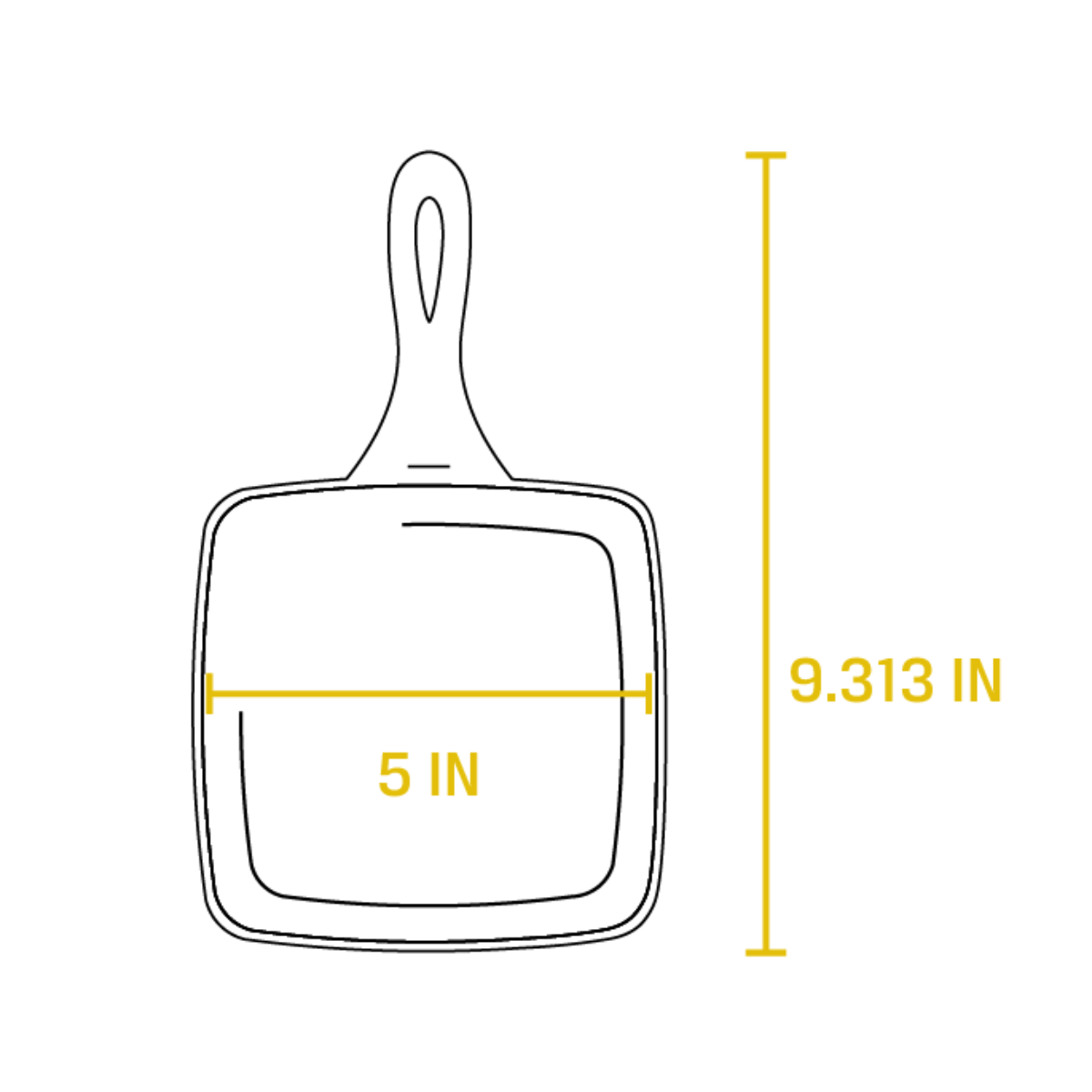 Lodge 5.5 Inch Square Cast Iron Skillet Naturally Seasoned Ready to Use (L5WS3)