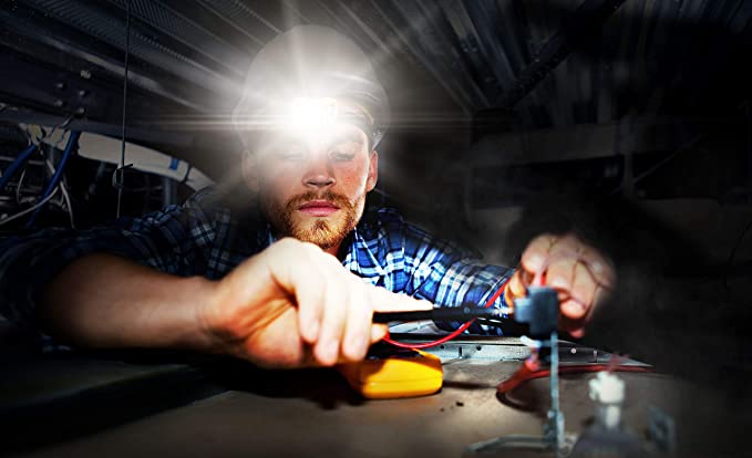 Luceco LED USB Rechargeable PIR Inspection Head Torch 3W, Green (LILH15P65)