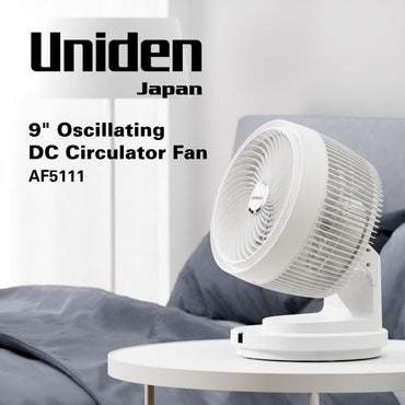 Uniden 9" Oscillating DC Circulator Fan (AF5111)