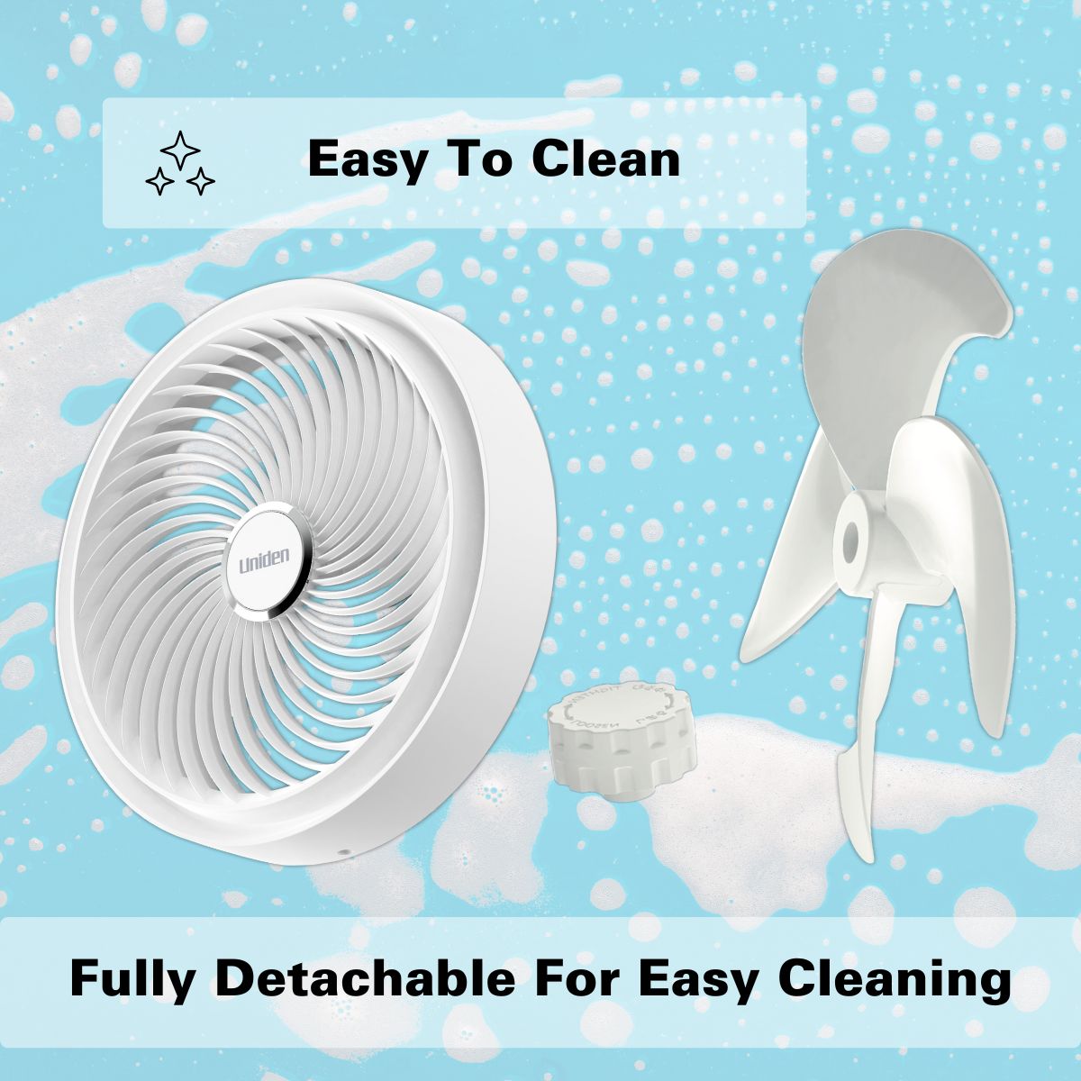 Uniden 9" Oscillating DC Circulator Fan (AF5111)