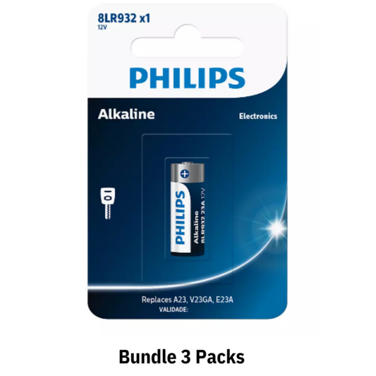 Philips Alkaline 12 V Battery Bundle 3 Packs (8LR932/40)
