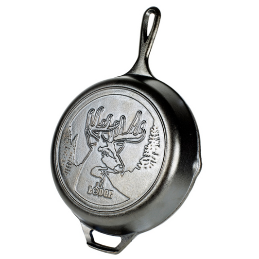 Lodge Wildlife Series™ 26 cm Seasoned Cast Iron Deer Skillet (L8SKWLDRINT)