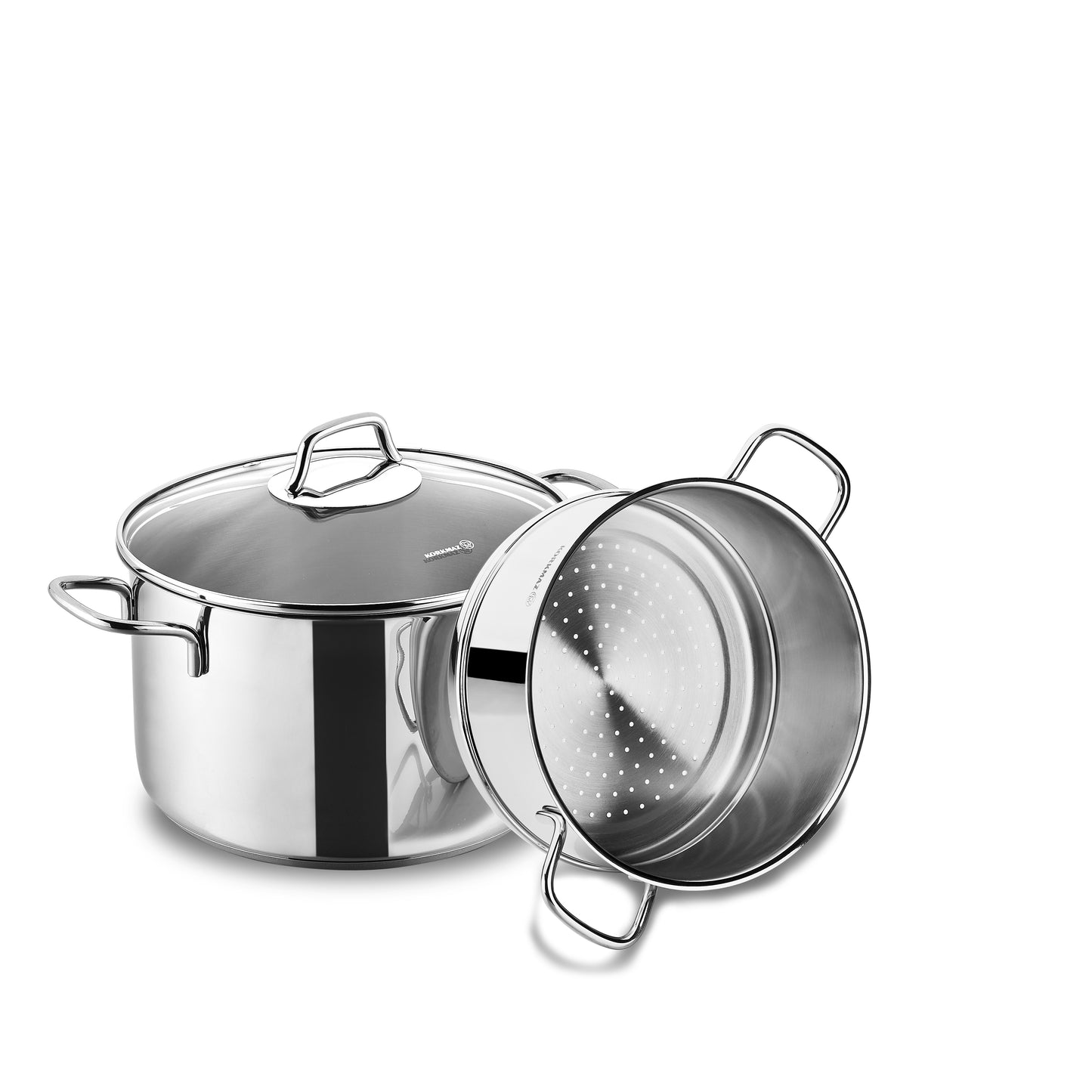 Korkmaz Perla 20x12cm/3.5ℓ Steam Pot Set (A1521)