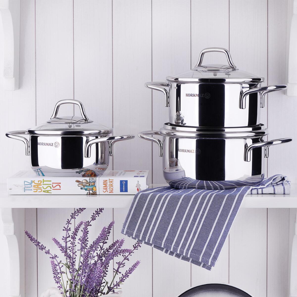 Korkmaz Perla 14x7cm/1.0ℓ Pot (A1652)