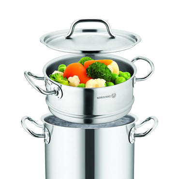 Korkmaz Proline Satin Steam 20x10cm/3.1ℓ Cooking Apparatus (A2771)