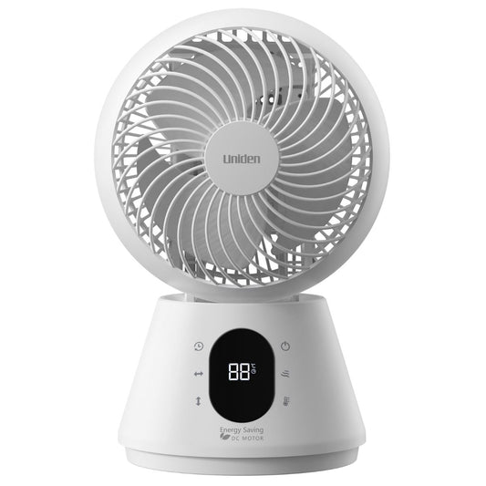 Uniden 6" DC Motor 360° Oscillation Circulator Fan Compact & Energy Efficient (AF5110)