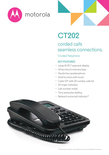 Motorola Corded Caller ID Phone (CT202)