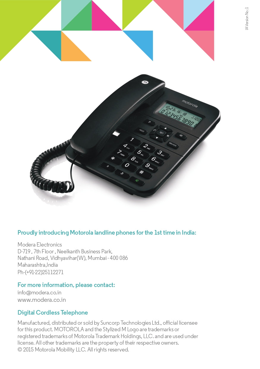 Motorola Corded Caller ID Phone (CT202)