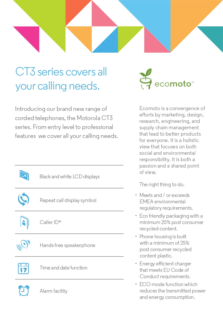 Motorola Corded Caller ID Phone (CT330)