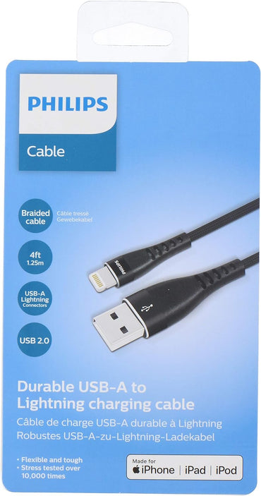 Philips Cable USB A to Lightning 1.2 Metre USB 2.0 480Mbps (DLC5204V/00)