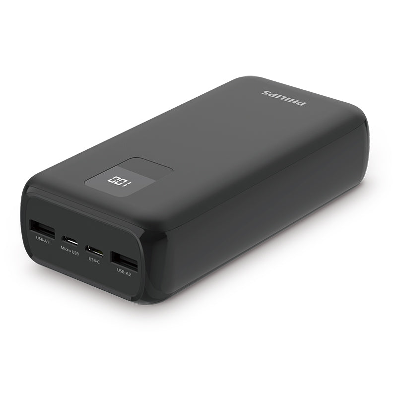 Philips Powerbank 30,000 mAh PD 3.0 20W Type C 18W Micro USB Support iPhone (DLP1930CB/00)