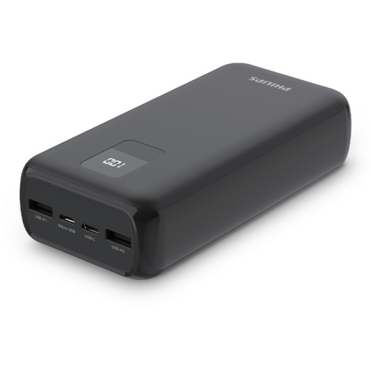Philips Powerbank 30,000 mAh PD 3.0 20W Type C 18W Micro USB Support iPhone (DLP1930CB/00)