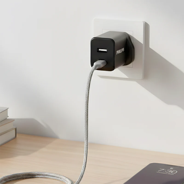 Philips 30W GaN Wall Charger QC18W PD30W Black (DLP5322CB/05)