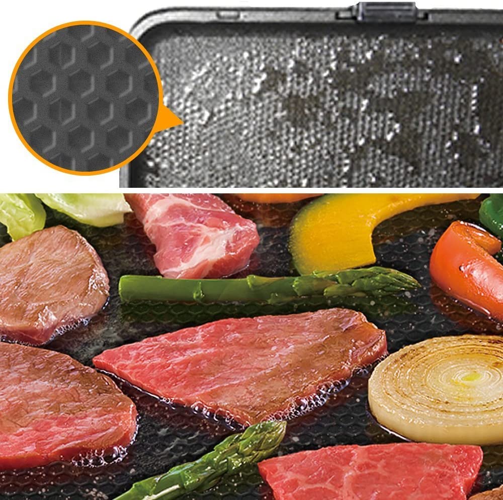 Iris Ohyama Double-Sided Foldable Electric Grill Plate, Takoyaki Hot Plate, Ivory (DPOL-301)